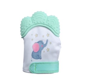 Baby gum gloves, braces, gums, baby teeth molars blue