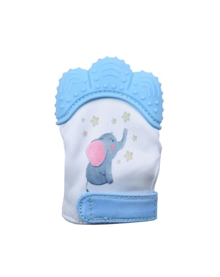 Baby gum gloves, braces, gums, baby teeth molars blue