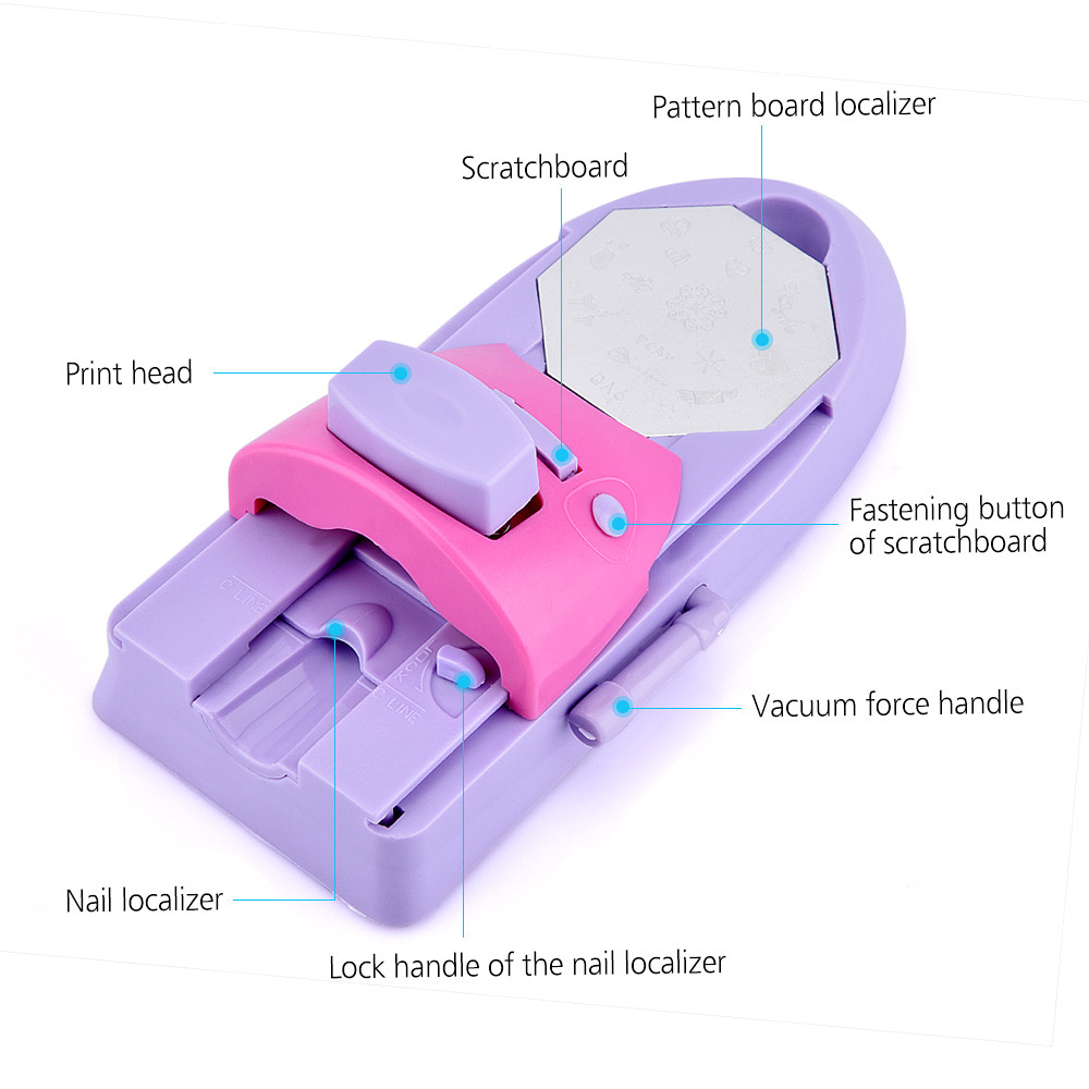 Easy Printing Pattern Stamp Manicure Machine Stamper Tool Set