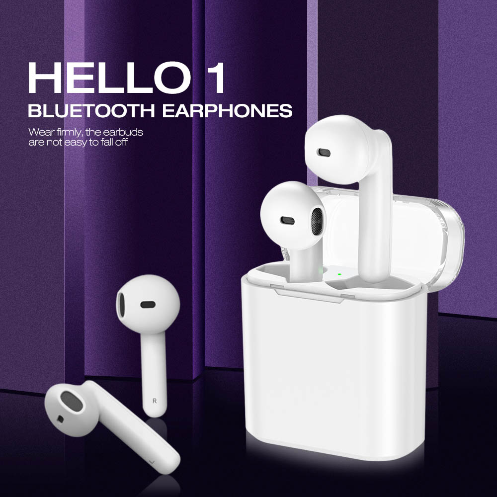 Hello 1 Bluetooth Earphones True Wireless Hi-Fi Stereo Sound Earbuds